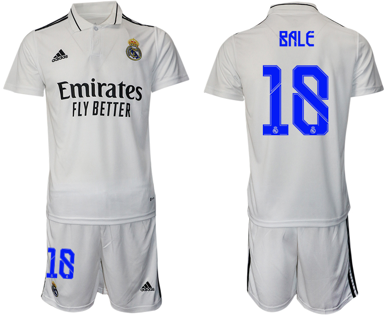Men 2022-2023 Club Real Madrid home white #18 Adidas Soccer Jersey->real madrid jersey->Soccer Club Jersey